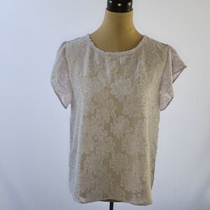 14th & Union Lilac Textured Blouse - M